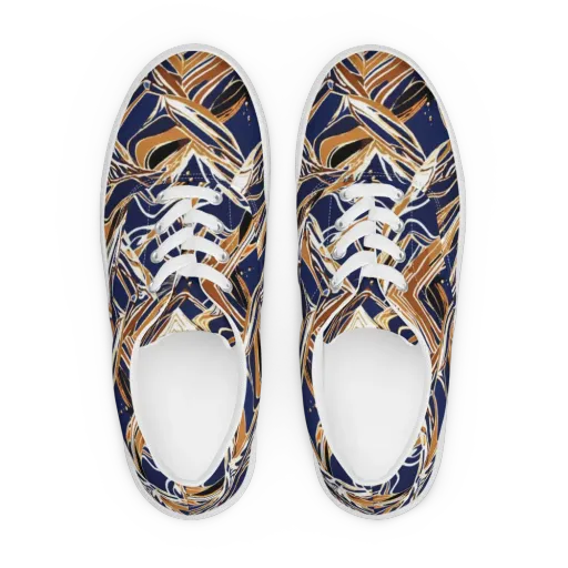 Saffron Tectonic on a Men's Lace-Up Canvas Shoes