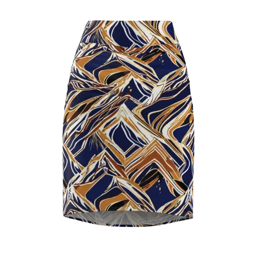 Saffron Tectonic on a Pencil Skirt