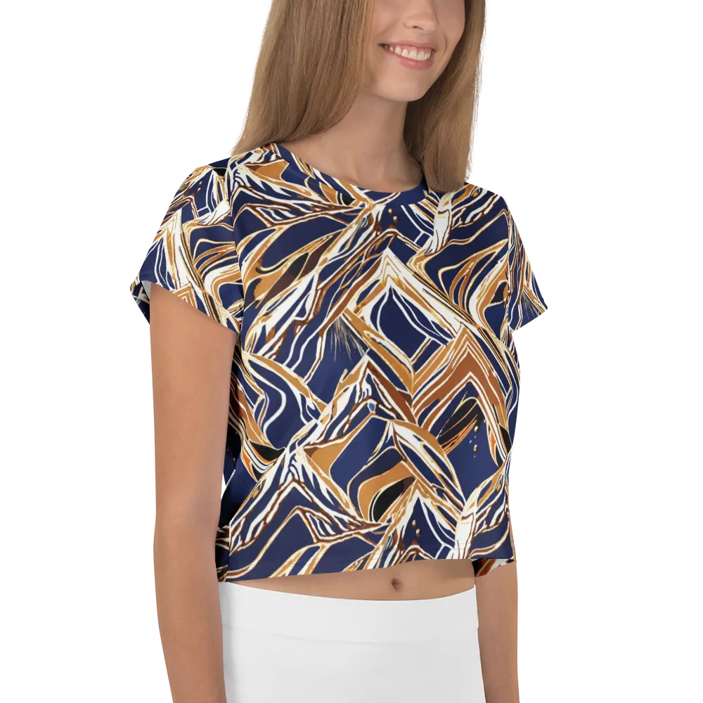Saffron Tectonic on Crop Tee — Right