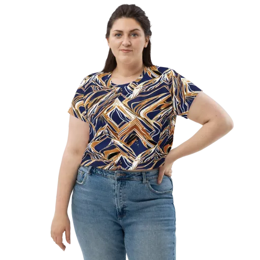Saffron Tectonic on a Crop Tee