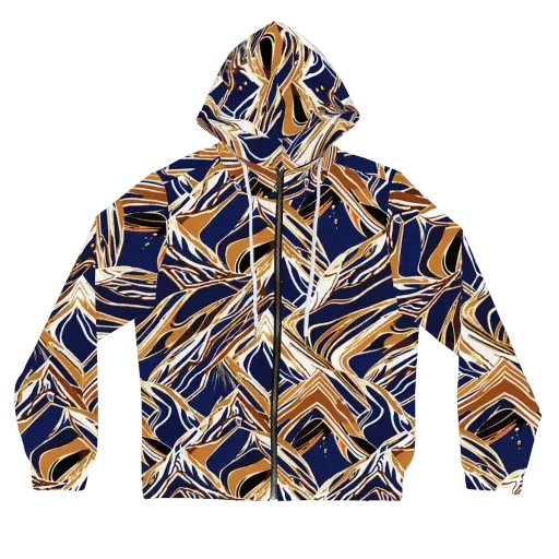 Saffron Tectonic on a Women's Full-Zip Hoodie