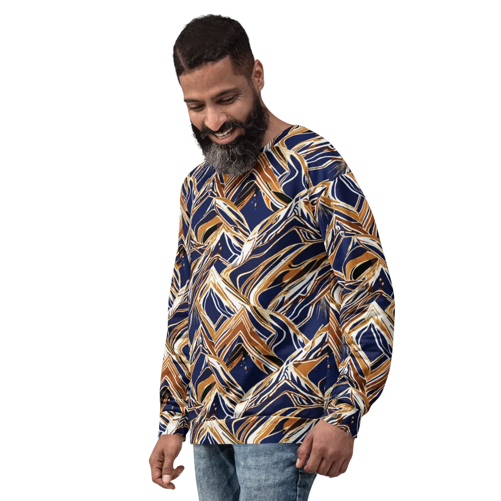 Saffron Tectonic on Sweatshirt — Left Front