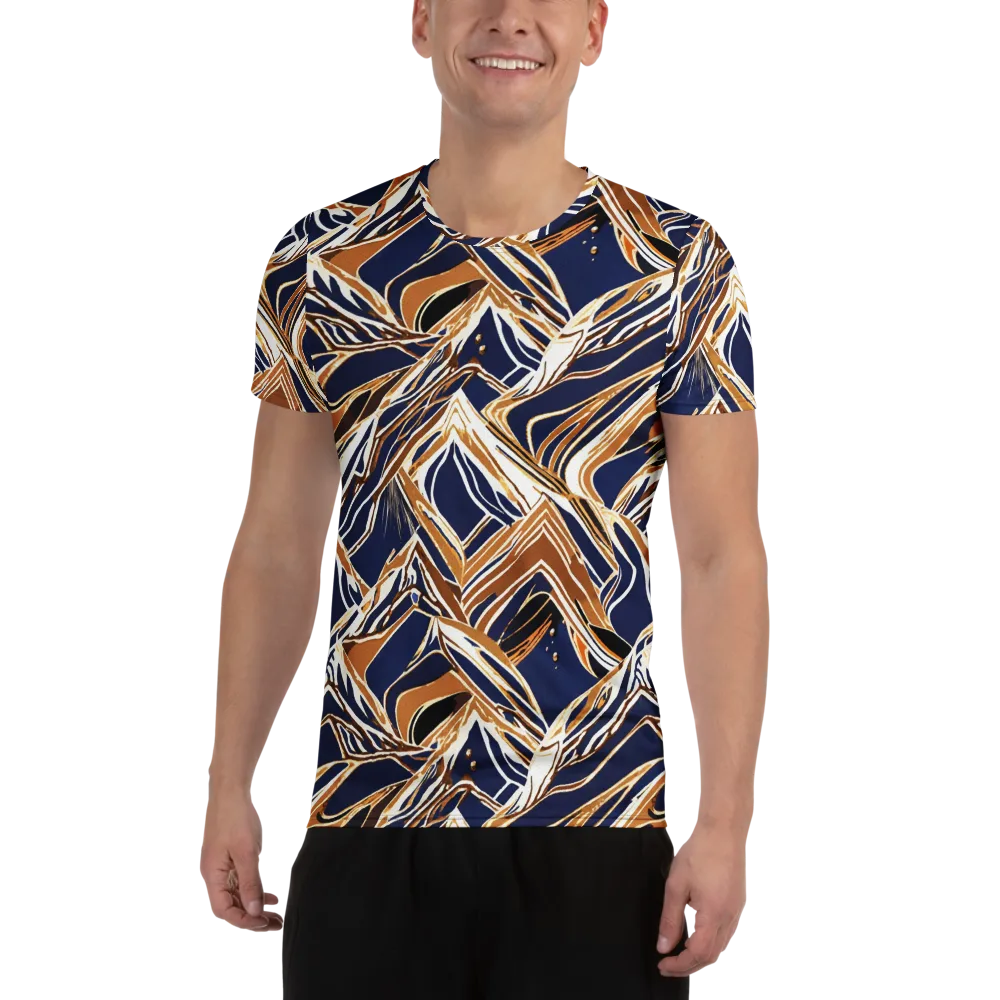 Saffron Tectonic on Men's Athletic T-Shirt — Front