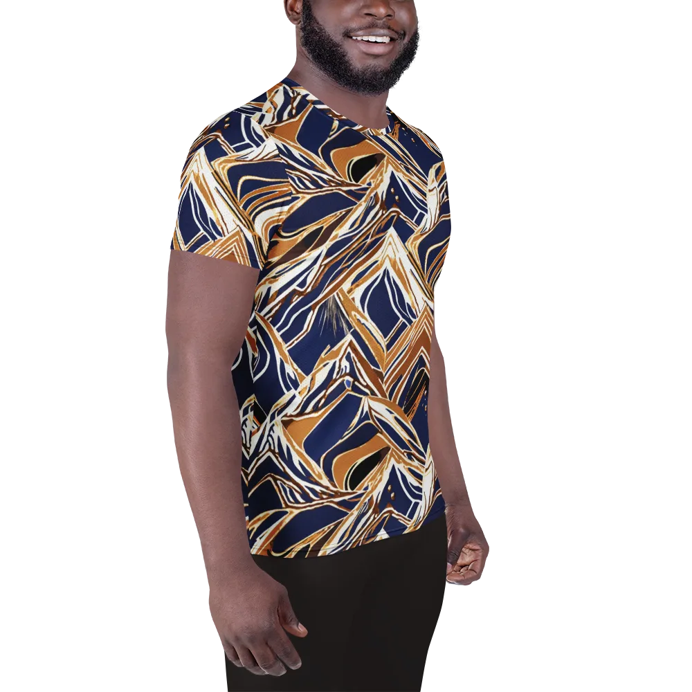 Saffron Tectonic on Men's Athletic T-Shirt — Right
