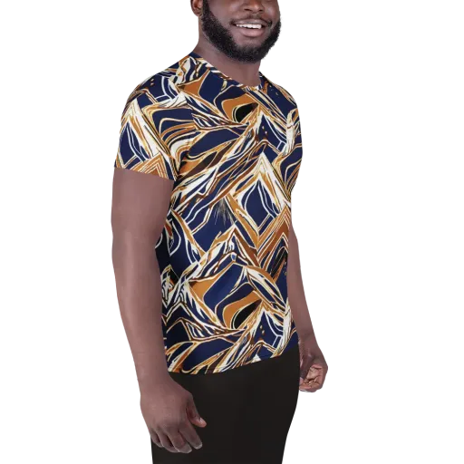 Saffron Tectonic on a Men's Athletic T-Shirt