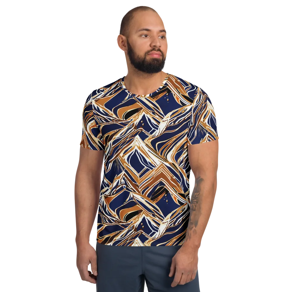 Saffron Tectonic on Men's Athletic T-Shirt — Front