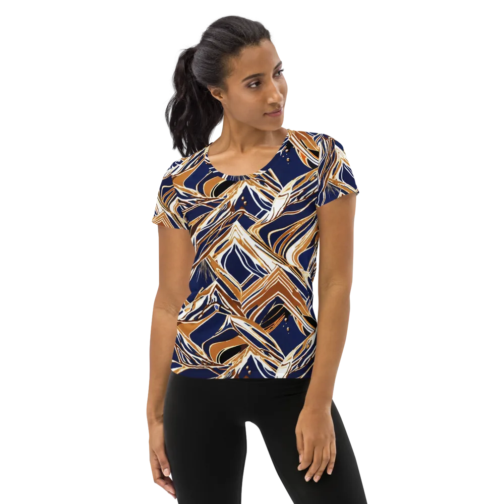 Saffron Tectonic on Women's Athletic T-Shirt — Front