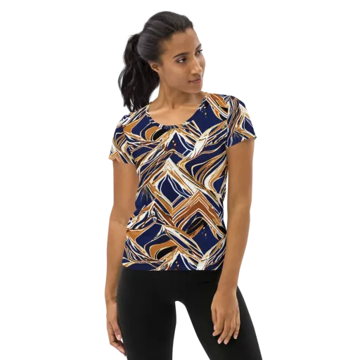 Saffron Tectonic on a Women's Athletic T-Shirt