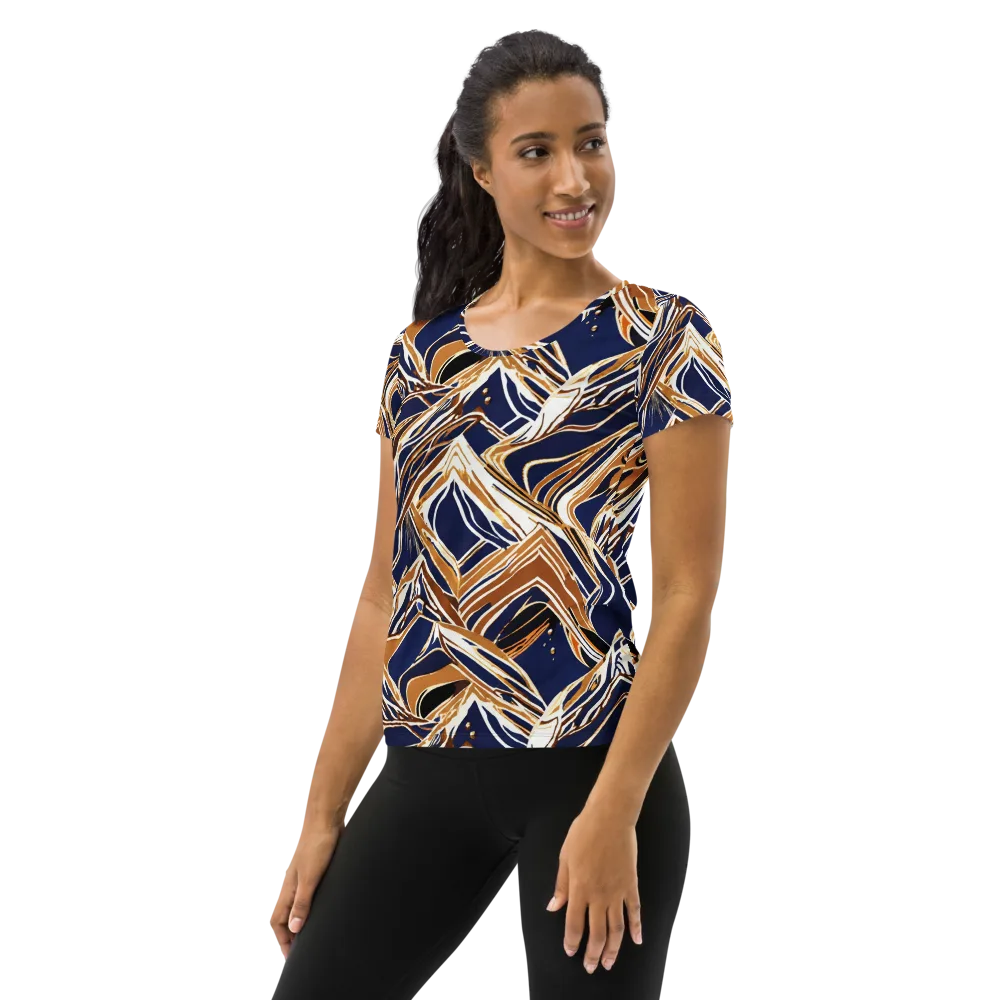 Saffron Tectonic on Women's Athletic T-Shirt — Left