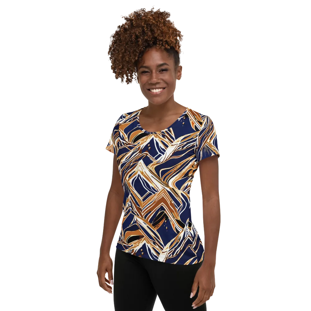 Saffron Tectonic on Women's Athletic T-Shirt — Left