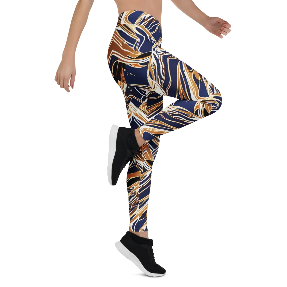 Saffron Tectonic on Leggings — Right