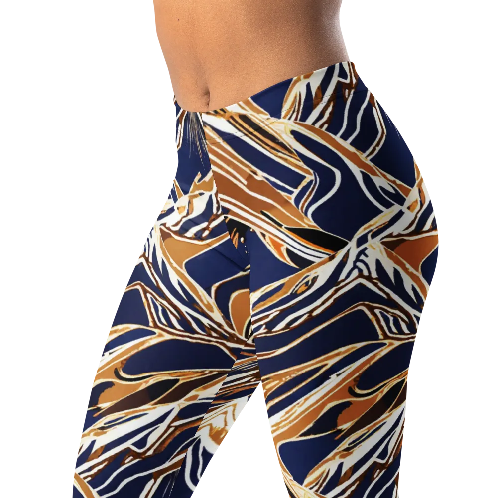 Saffron Tectonic on Leggings — Left Front