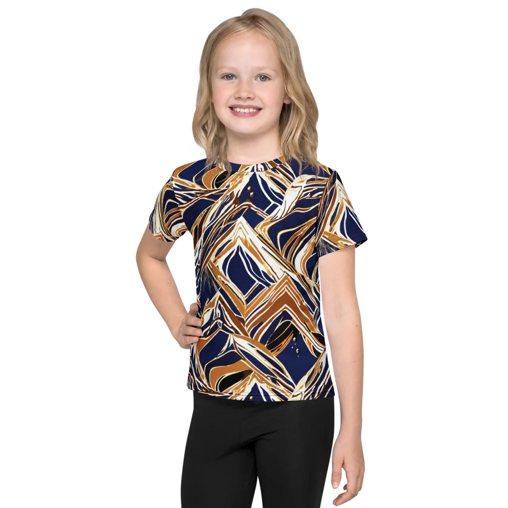 Saffron Tectonic on Kids Crew Neck T-Shirt — Front