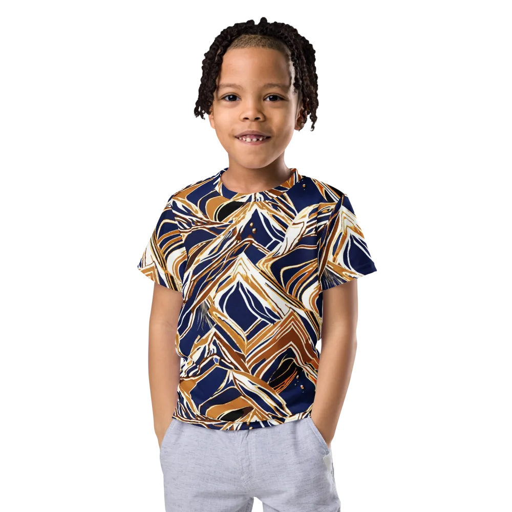 Saffron Tectonic on Kids Crew Neck T-Shirt — Front