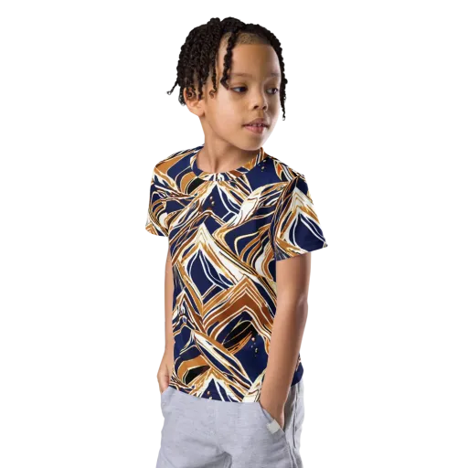 Saffron Tectonic on a Kids Crew Neck T-Shirt