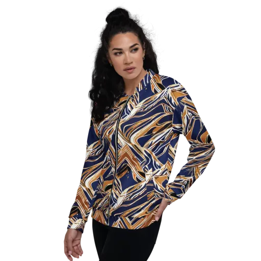 Saffron Tectonic on a Bomber Jacket