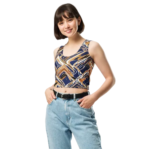 Saffron Tectonic on a Crop Top