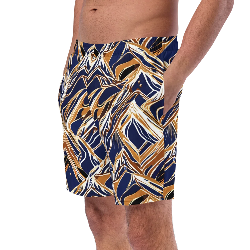Saffron Tectonic on Swim Trunks — Left Front