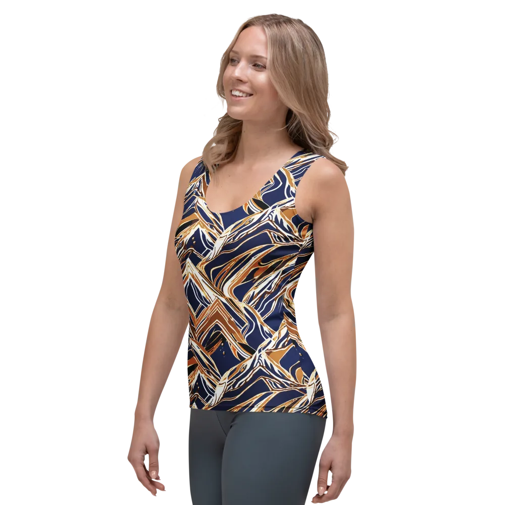 Saffron Tectonic on Women's Tank Top — Left Front