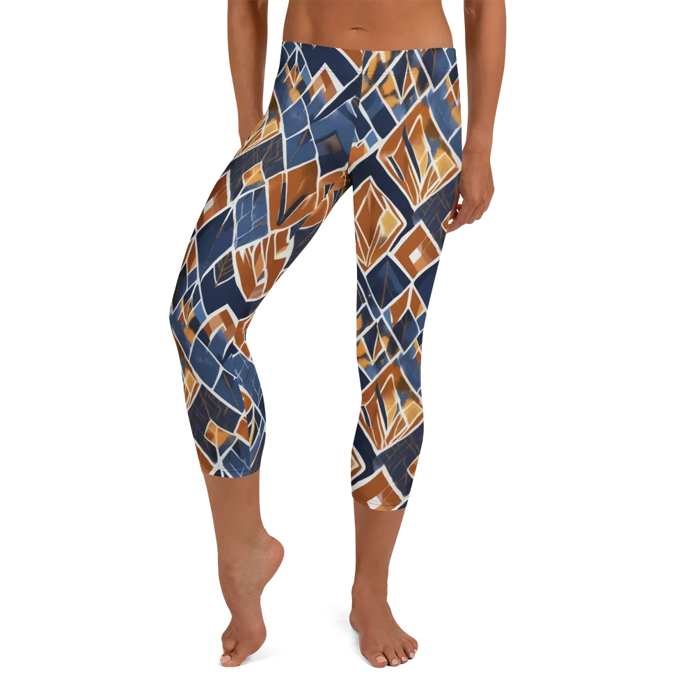 Indigo Ember on Capri Leggings — Front