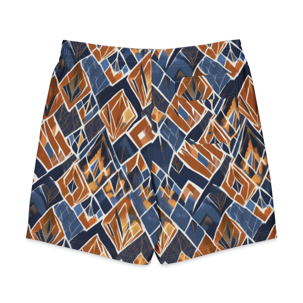 Indigo Ember on Men's Board Shorts — Back