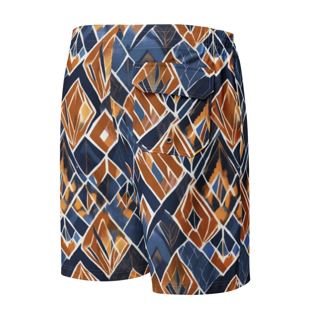 Indigo Ember on Men's Board Shorts — Back
