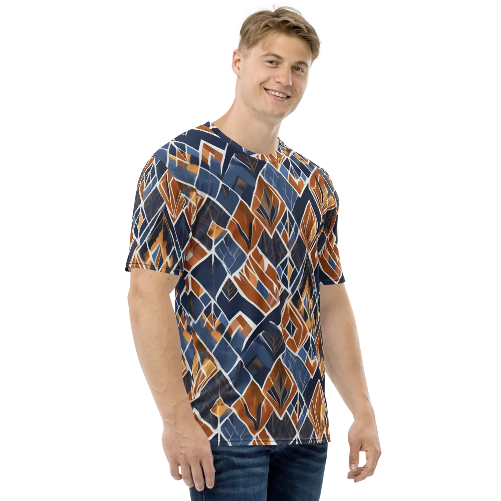 Indigo Ember on Men's Crew Neck T-Shirt — Right