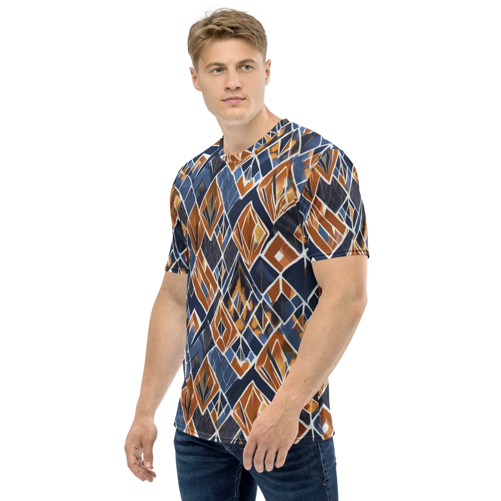 Indigo Ember on Men's Crew Neck T-Shirt — Left