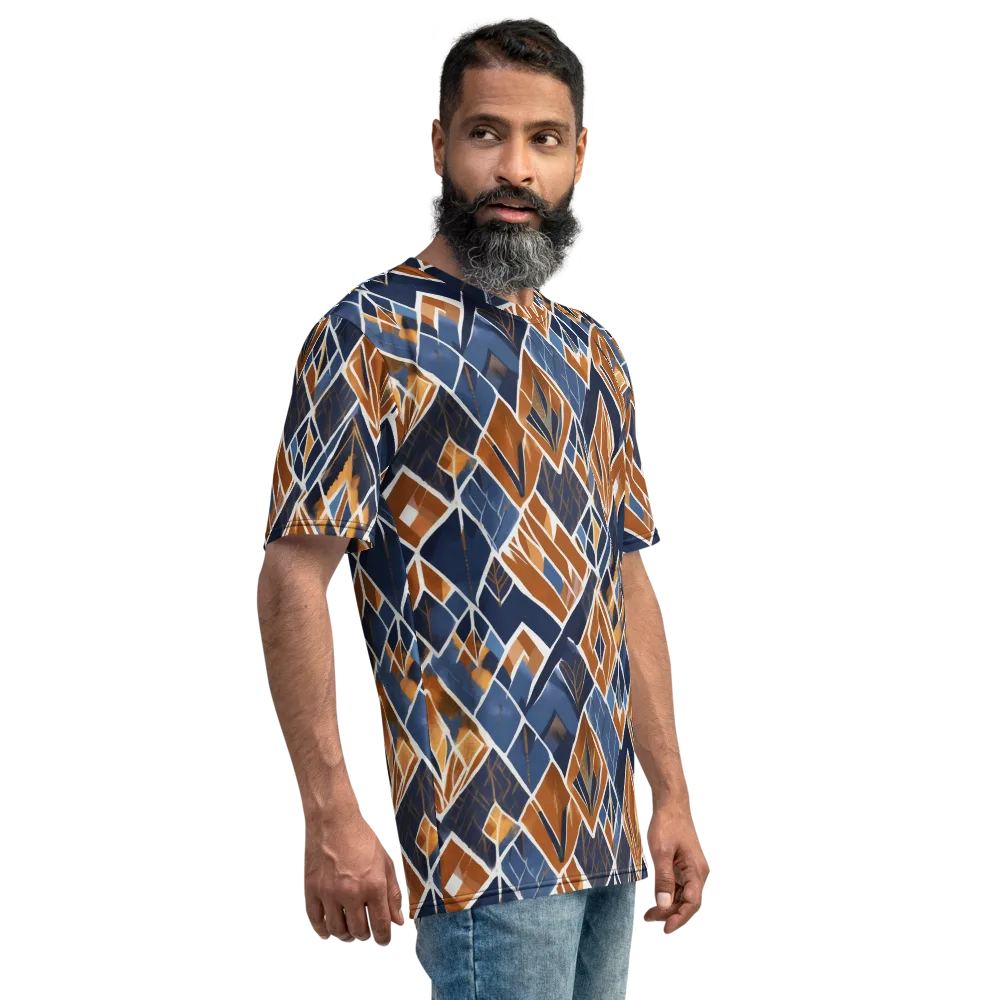Indigo Ember on Men's Crew Neck T-Shirt — Right