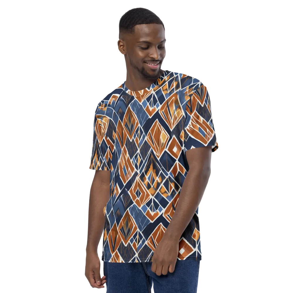 Indigo Ember on Men's Crew Neck T-Shirt — Left