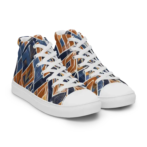 Indigo Ember on a Women's High Top Canvas Shoes