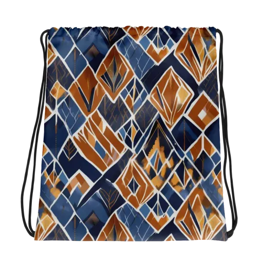 Indigo Ember on a Drawstring Bag