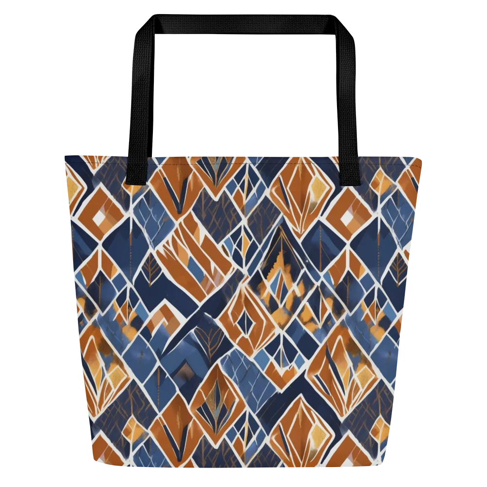 Indigo Ember on Large Tote Bag W/ Pocket — Front