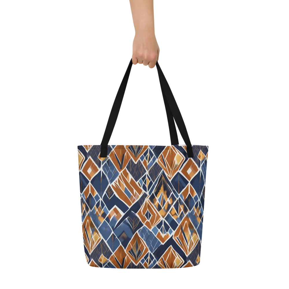 Indigo Ember on Large Tote Bag W/ Pocket — Front