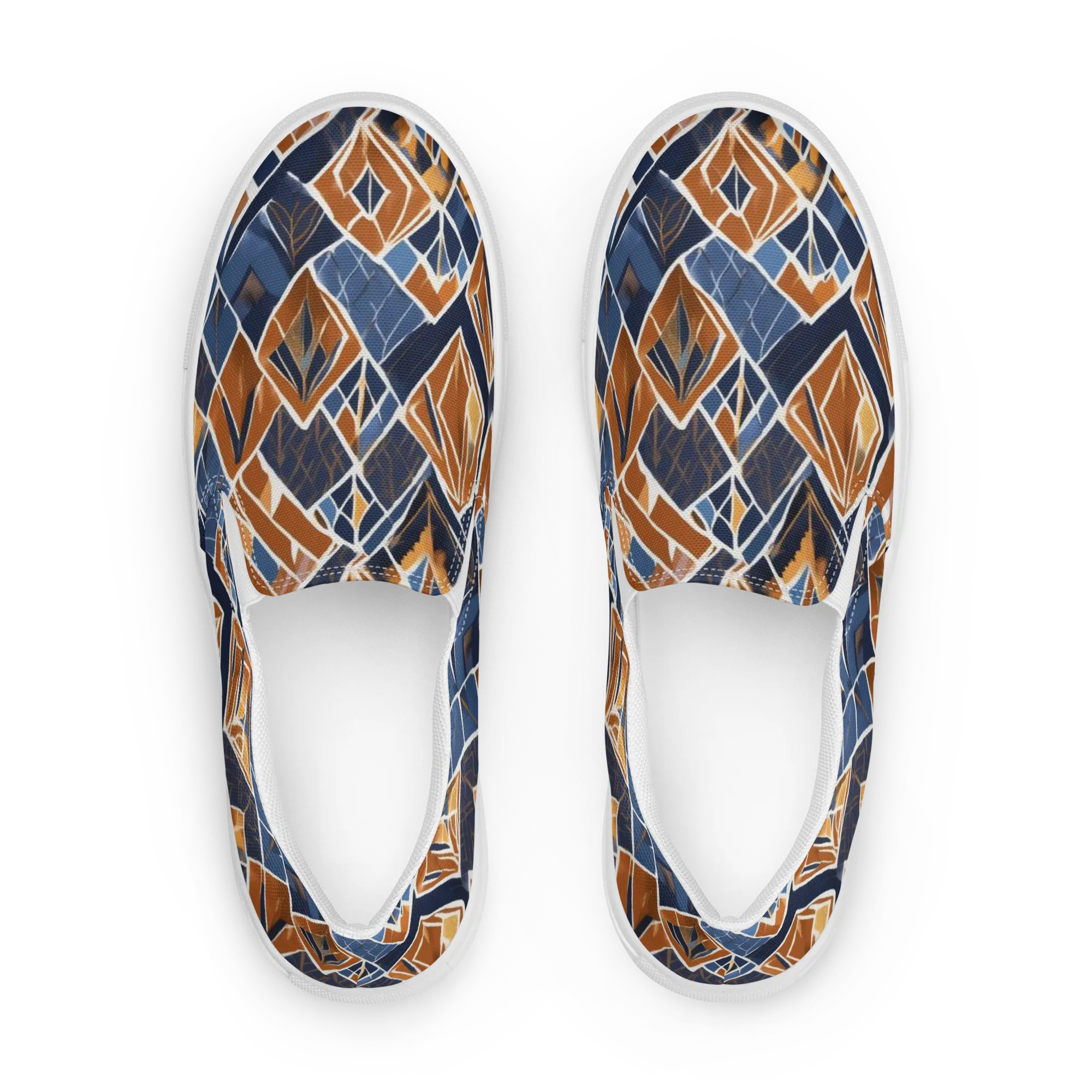 Indigo Ember on Women's Slip-On Canvas Shoes — Front