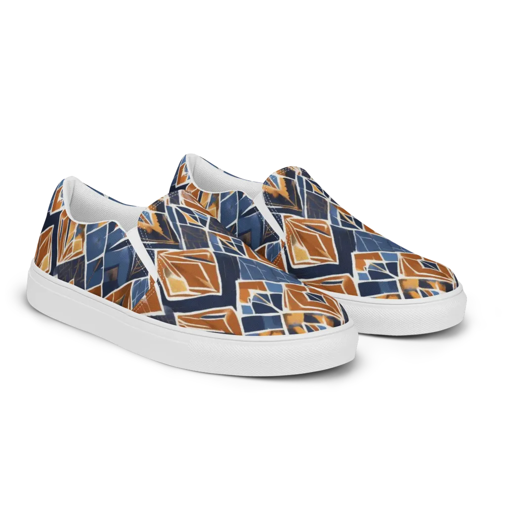 Indigo Ember on Women's Slip-On Canvas Shoes — Right Front