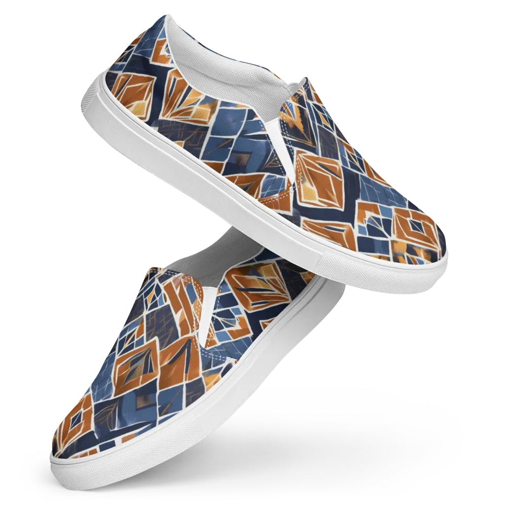 Indigo Ember on Women's Slip-On Canvas Shoes — Front