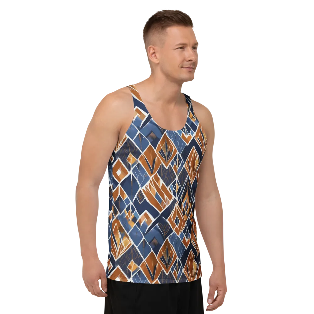 Indigo Ember on Men's Tank Top — Right Front