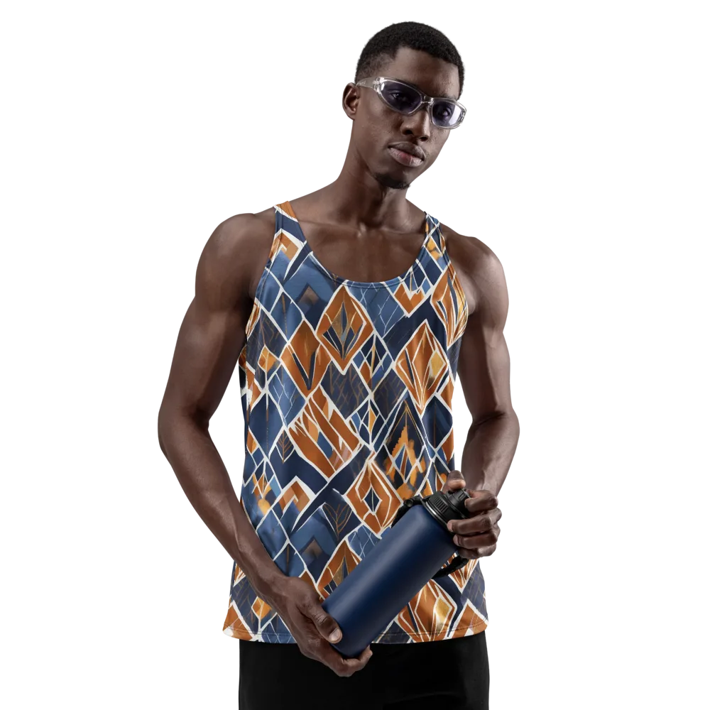 Indigo Ember on Men's Tank Top — Front