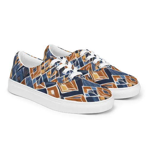 Indigo Ember on a Men's Lace-Up Canvas Shoes