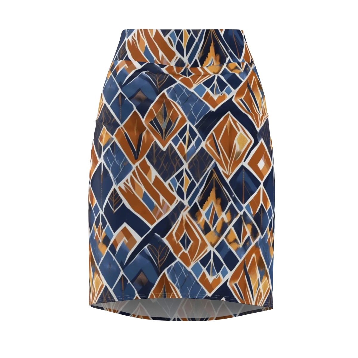 Indigo Ember on Pencil Skirt — Front