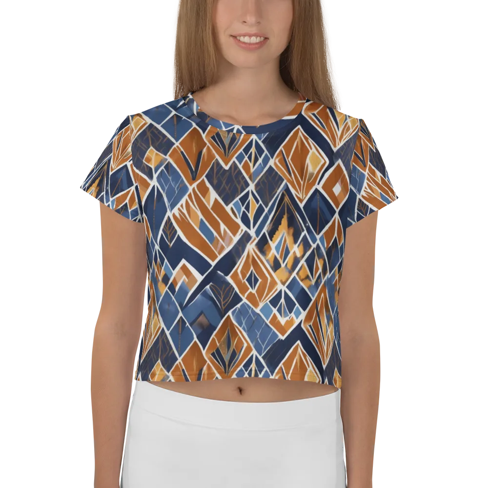Indigo Ember on Crop Tee — Front