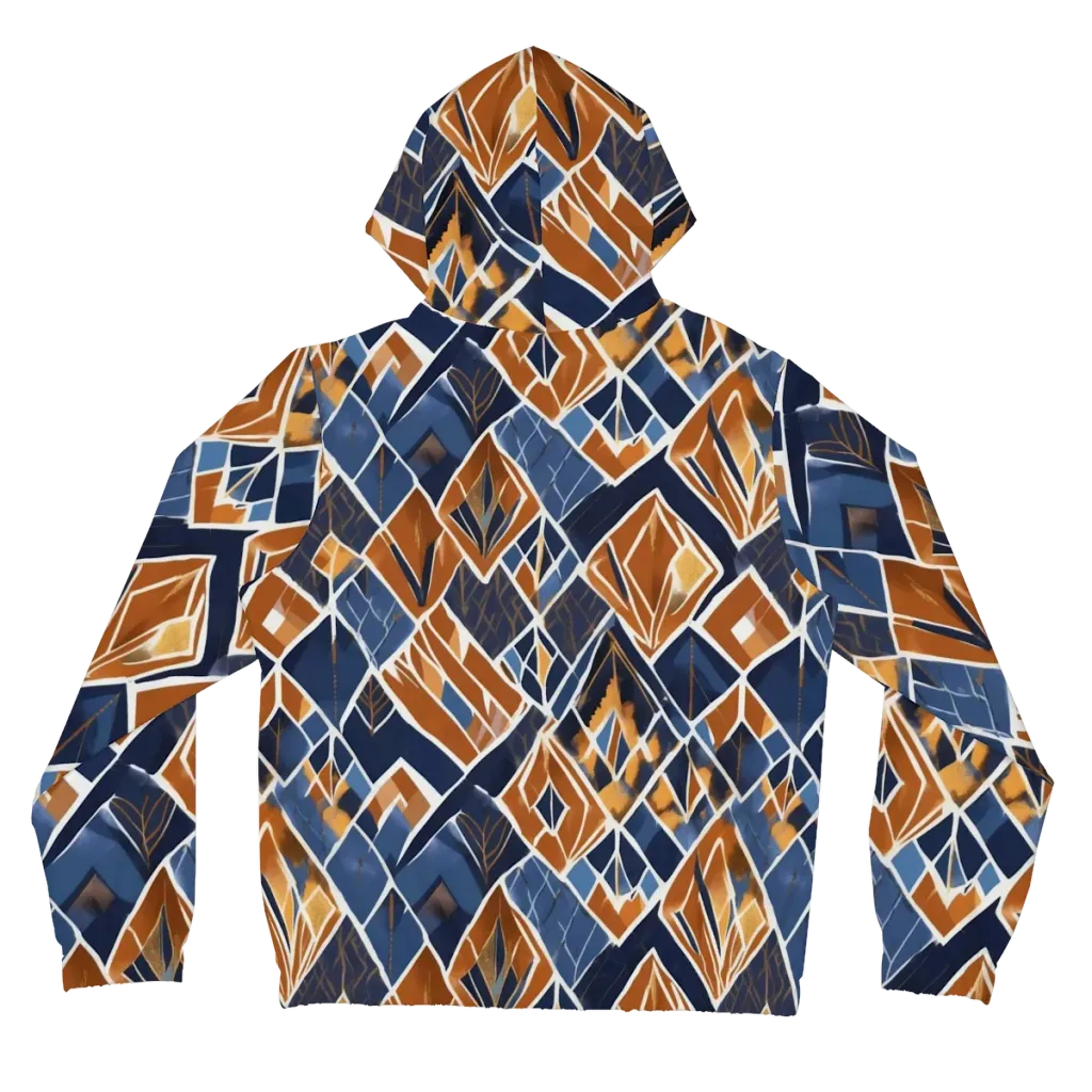 Indigo Ember on Women's Full-Zip Hoodie — Back