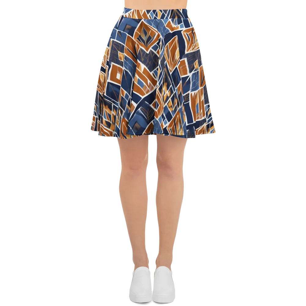 Indigo Ember on Skater Skirt — Front