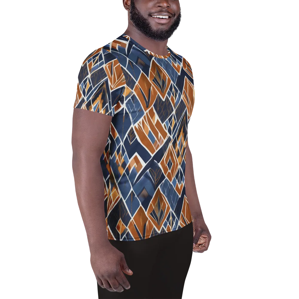 Indigo Ember on Men's Athletic T-Shirt — Right