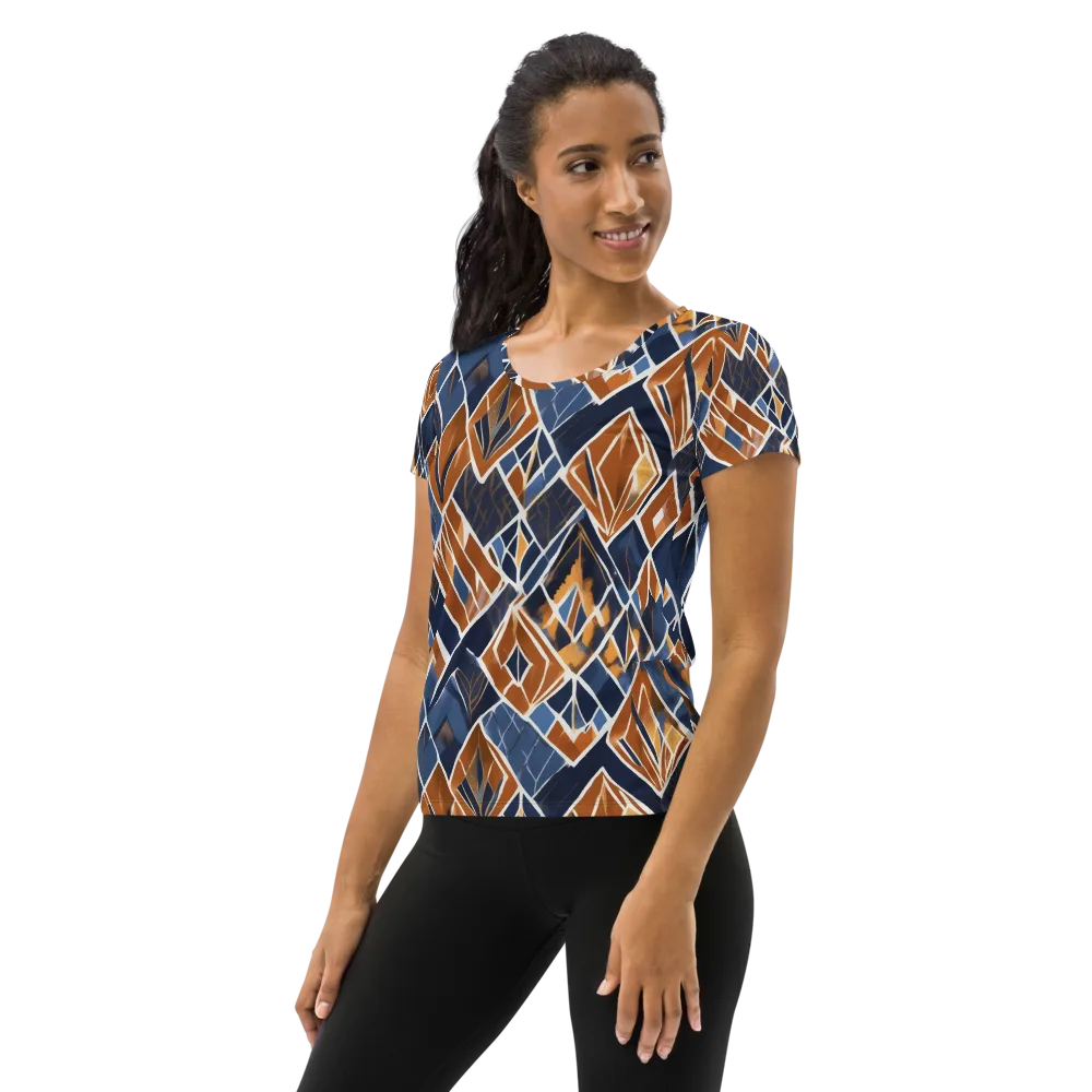 Indigo Ember on Women's Athletic T-Shirt — Left