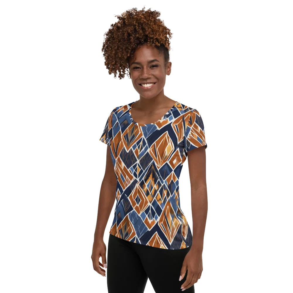 Indigo Ember on Women's Athletic T-Shirt — Left