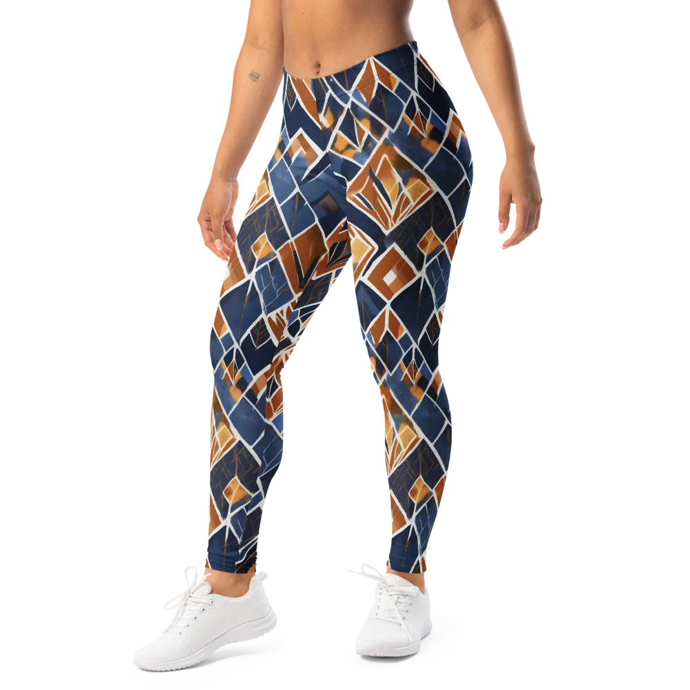 Indigo Ember on Leggings — Left Front