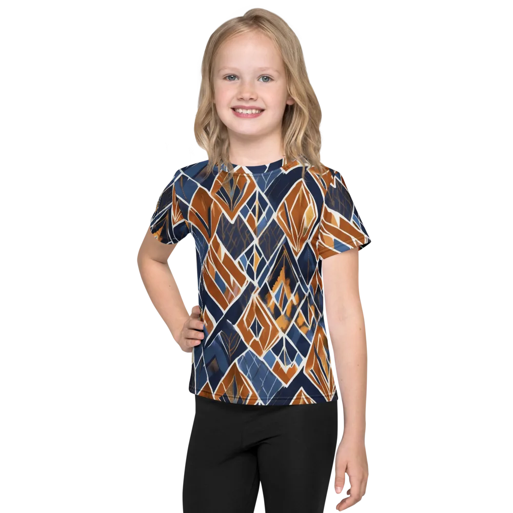 Indigo Ember on Kids Crew Neck T-Shirt — Front