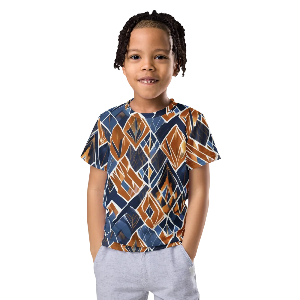 Indigo Ember on Kids Crew Neck T-Shirt — Front
